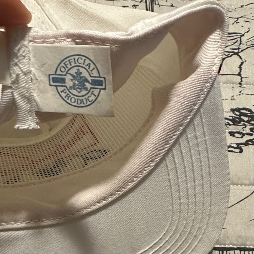 Budweiser Hat - Cream and Red - Picture 5 of 5
